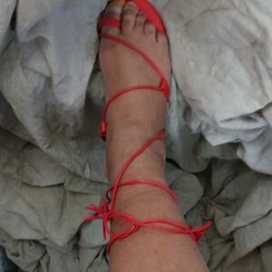 Forever 21 Red Strappy Sandals